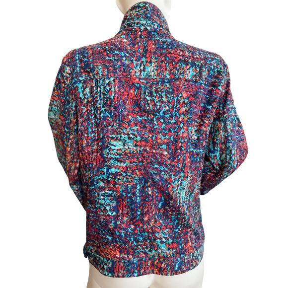 Soft Denim Stretch Jacket, Multicolor, Ladies Large, Perfect for Fall - Picture 2 of 4